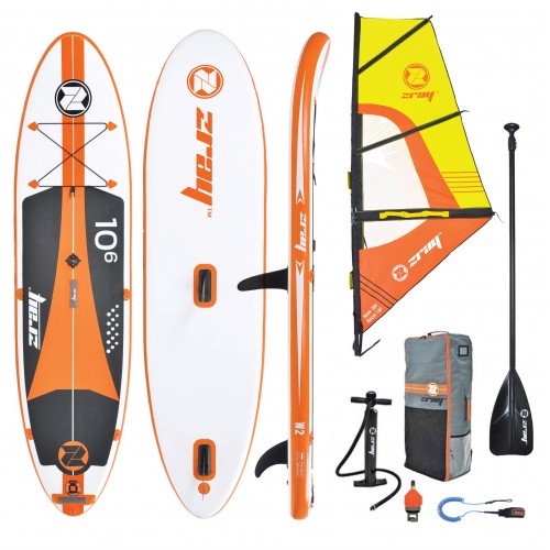Inflatable SUP board W2 10'6" zray complete with windsurf sail and paddle