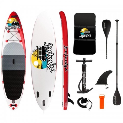 AquaLust Inflatable SUP board 10'6'' complete with 2 in 1 paddle - Red