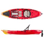 SCK Largo 300 single seat Pedal Kayak ready with aluminium seat and wheelhouse | Red-Yellow