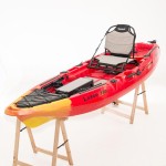 SCK Largo 300 single seat Pedal Kayak ready with aluminium seat and wheelhouse | Red-Yellow