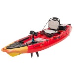 SCK Largo 300 single seat Pedal Kayak ready with aluminium seat and wheelhouse | Red-Yellow