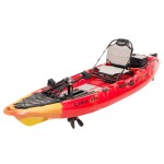 SCK Largo 300 single seat Pedal Kayak ready with aluminium seat and wheelhouse | Red-Yellow
