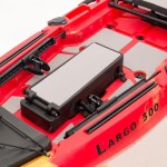 SCK Largo 300 single seat Pedal Kayak ready with aluminium seat and wheelhouse | Red-Yellow