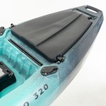 SCK Cargo 320 Μονοθέσιο Pedal Kayak ready με αλουμινίου κάθισμα και τιμονιέρα | Μαύρο-Τυρκουάζ