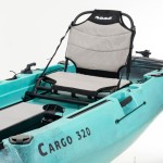 SCK Cargo 320 Μονοθέσιο Pedal Kayak ready με αλουμινίου κάθισμα και τιμονιέρα | Μαύρο-Τυρκουάζ
