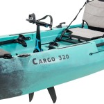 SCK Cargo 320 Μονοθέσιο Pedal Kayak ready με αλουμινίου κάθισμα και τιμονιέρα | Μαύρο-Τυρκουάζ