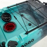 SCK Cargo 320 Μονοθέσιο Pedal Kayak ready με αλουμινίου κάθισμα και τιμονιέρα | Μαύρο-Τυρκουάζ