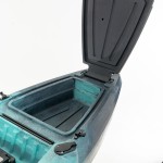 SCK Cargo 320 Μονοθέσιο Pedal Kayak ready με αλουμινίου κάθισμα και τιμονιέρα | Μαύρο-Τυρκουάζ