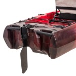 SCK Cargo 320 Μονοθέσιο Pedal Kayak ready με αλουμινίου κάθισμα και τιμονιέρα | Μαύρο-Κόκκινο
