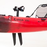 SCK Cargo 320 Μονοθέσιο Pedal Kayak ready με αλουμινίου κάθισμα και τιμονιέρα | Μαύρο-Κόκκινο