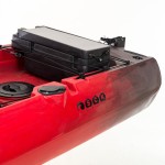 SCK Cargo 320 Μονοθέσιο Pedal Kayak ready με αλουμινίου κάθισμα και τιμονιέρα | Μαύρο-Κόκκινο