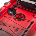 SCK Cargo 320 Μονοθέσιο Pedal Kayak ready με αλουμινίου κάθισμα και τιμονιέρα | Μαύρο-Κόκκινο