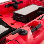 SCK Cargo 320 Μονοθέσιο Pedal Kayak ready με αλουμινίου κάθισμα και τιμονιέρα | Μαύρο-Κόκκινο