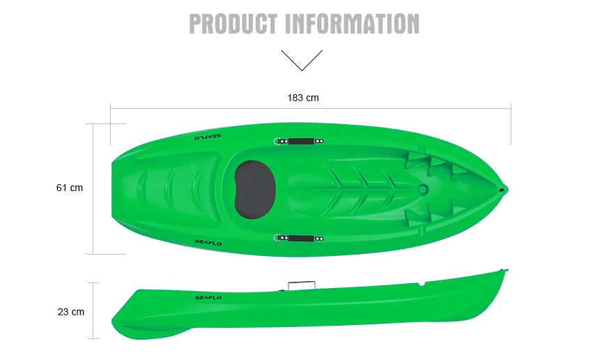 Seaflo KID Μονοθέσιο παιδικό καγιάκ dimensions